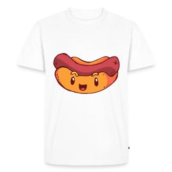 Hot dog - T-shirt Premium bio Homme - blanc - Devant - Nico (187cm)
