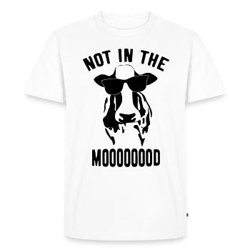 Vegan Vegan Vegan Humeur de Vache - T-shirt Premium bio Homme - blanc - Devant - Nico (187cm)