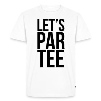Terrain de golf golfeurs dictons texte par tee noir - T-shirt Premium bio Homme - blanc - Devant - Nico (187cm)