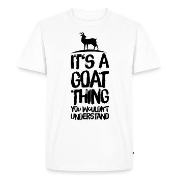 Chèvre bouc bouc disant chèvre chose - T-shirt Premium bio Homme - blanc - Devant - Nico (187cm)