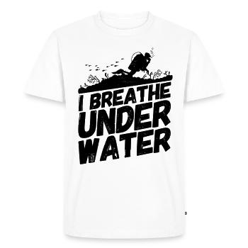 Plongeurs plongeurs plongée sous-marine disant respiration - T-shirt Premium bio Homme - blanc - Devant - Nico (187cm)