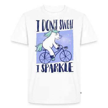Cadeau d'énonciation drôle de vélo de licorne - T-shirt Premium bio Homme - blanc - Devant - Nico (187cm)