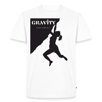 Escalade escalade sur mur d'escalade - T-shirt Premium bio Homme - blanc - Devant - Nico (187cm)