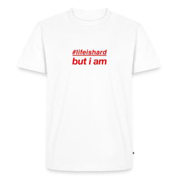 la vie est dure mais je suis Harzer - T-shirt Premium bio Homme - blanc - Devant - Nico (187cm)