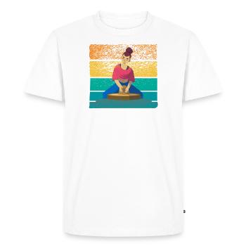 Poterie potiers roue potier fait main vintage - T-shirt Premium bio Homme - blanc - Devant - Nico (187cm)