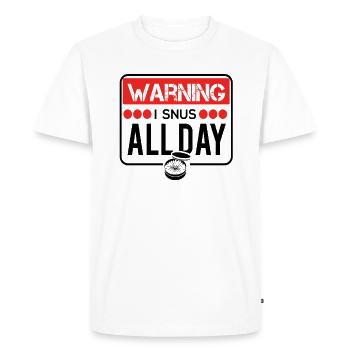 Snus non-smoking non-smoker nicotine Anti-smoker - Men's Premium Organic T-Shirt - white - Front - Nico (187cm)