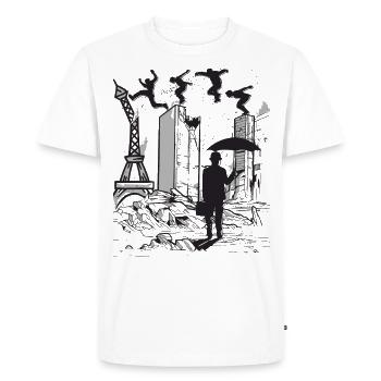 Parkour France ParkourLäufer Arts Art - T-shirt Premium bio Homme - blanc - Devant - Nico (187cm)