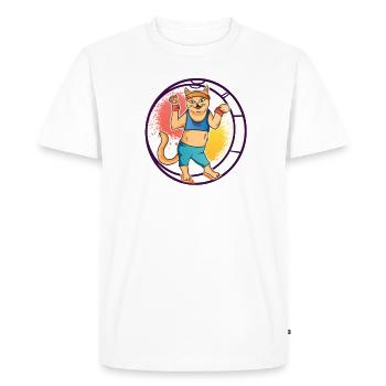 Rhönradradnen Rhönradnen Turnnen Katzen Rhönradn - T-shirt Premium bio Homme - blanc - Devant - Nico (187cm)