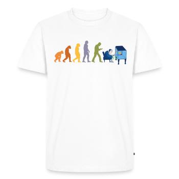 Aquarium aquarium aquarium Aquaristique Evolution - T-shirt Premium bio Homme - blanc - Devant - Nico (187cm)