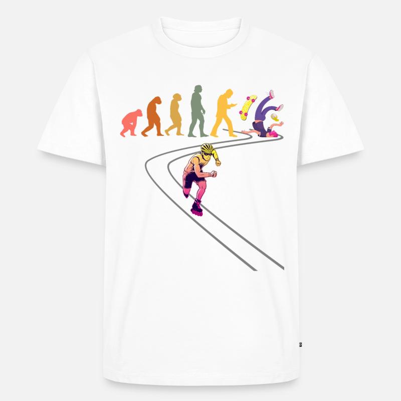 Inline-Skating Rollerskates Inline-Skater - Männer Premium Bio T-Shirt - Weiß