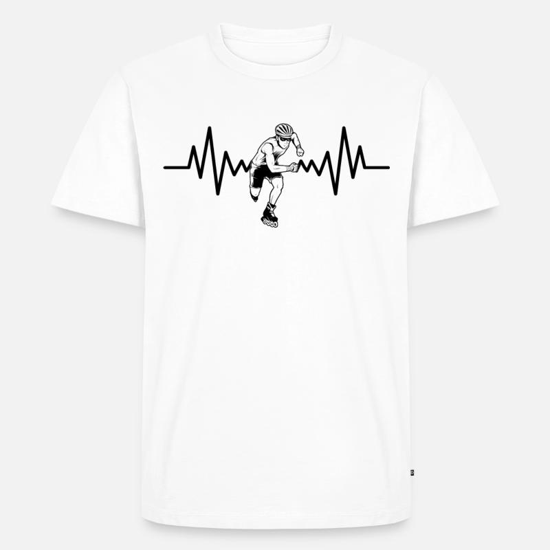 Inline-Skating Rollerskates Inline-Skater - Männer Premium Bio T-Shirt - Weiß