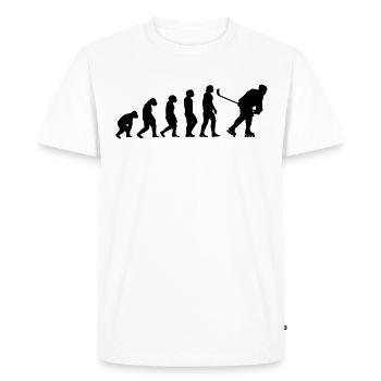 Patinage de hockey de hockey sur glace - T-shirt Premium bio Homme - blanc - Devant - Nico (187cm)