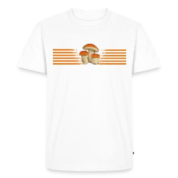 Champignons collection de champignons Champignons Mushrooms cultivateur fungi - T-shirt Premium bio Homme - blanc - Devant - Nico (187cm)