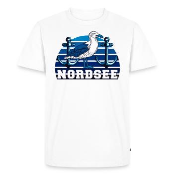 Seagull nord Ancre Nord Mouettes nord Allemagne du Nord - T-shirt Premium bio Homme - blanc - Devant - Nico (187cm)