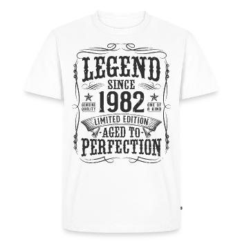 Legend 1982 Vintage Birthday Gift - Men's Premium Organic T-Shirt - white - Front - Nico (187cm)