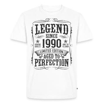 Legend 1990 Vintage Birthday Gift - Men's Premium Organic T-Shirt - white - Front - Nico (187cm)