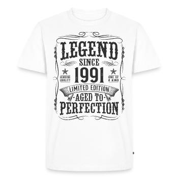 Legend 1991 Vintage Birthday Gift - Men's Premium Organic T-Shirt - white - Front - Nico (187cm)