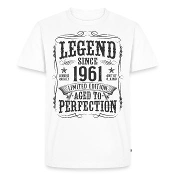 Legend 1961 Cadeau d’anniversaire vintage - T-shirt Premium bio Homme - blanc - Devant - Nico (187cm)