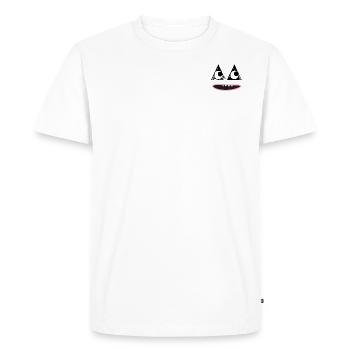 Visage heureux - T-shirt Premium bio Homme - blanc - Devant - Nico (187cm)