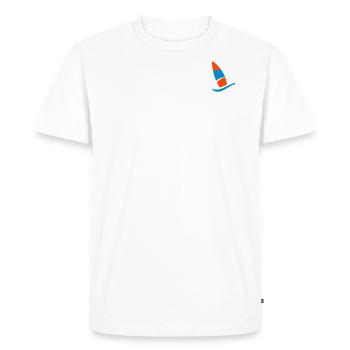Logo de planche à voile - T-shirt Premium bio Homme - blanc - Devant - Nico (187cm)