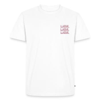 Love. - Men's Premium Organic T-Shirt - white - Front - Nico (187cm)