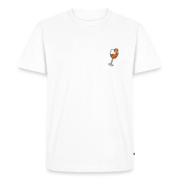 Glass of orange, aperitif - Men's Premium Organic T-Shirt - white - Front - Nico (187cm)