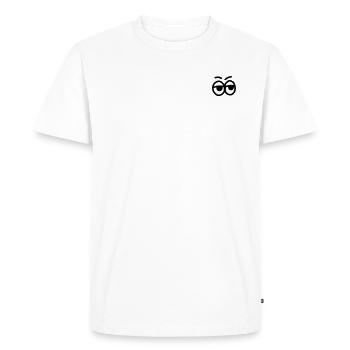 Yeux - T-shirt Premium bio Homme - blanc - Devant - Nico (187cm)