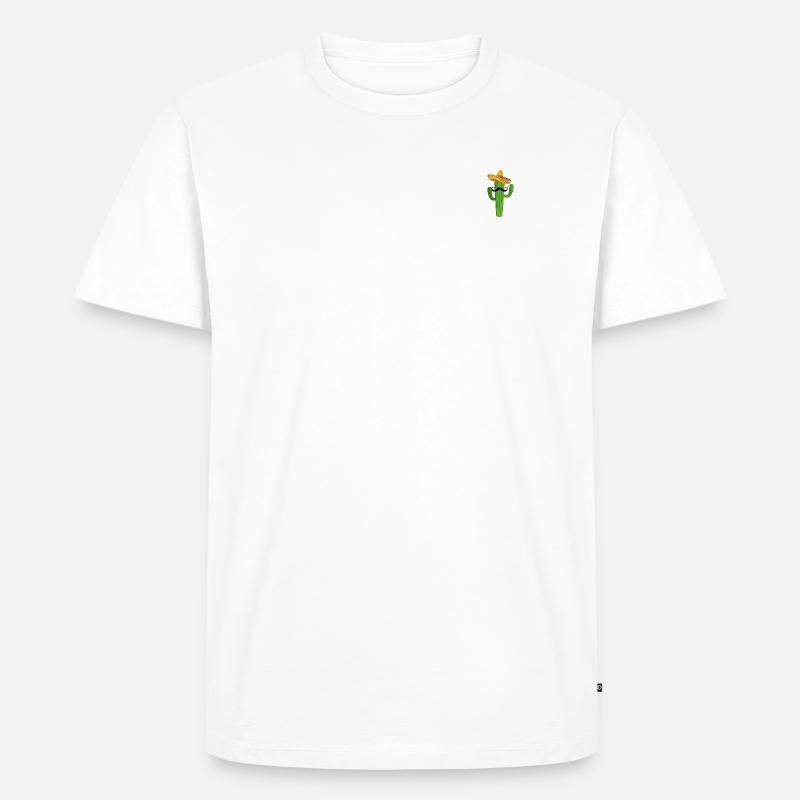 Fun Cactus - Männer Premium Bio T-Shirt - Weiß