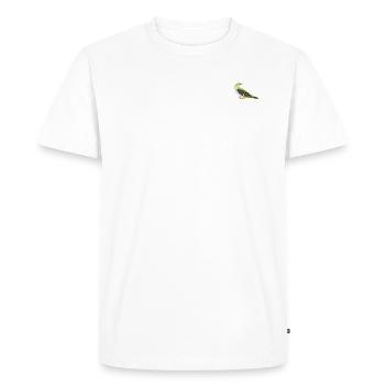 Oriole oiseau femelle / Illustration graphique - T-shirt Premium bio Homme - blanc - Devant - Nico (187cm)