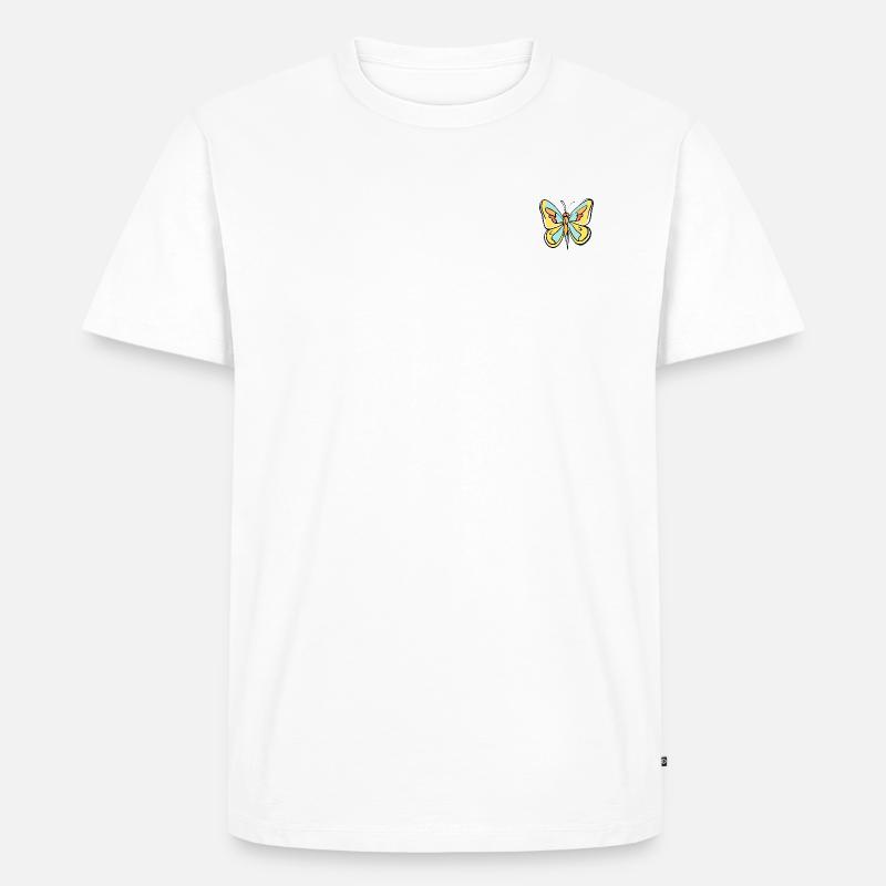 Schmetterling - Männer Premium Bio T-Shirt - Weiß
