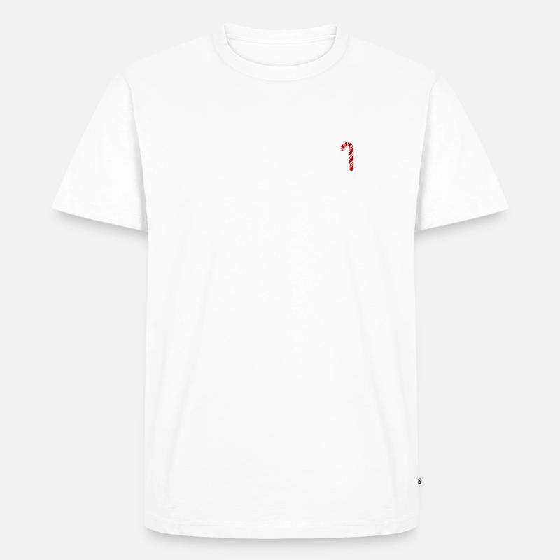 Noël - Candy Cane - Pull de Noël - T-shirt Premium bio Homme - blanc