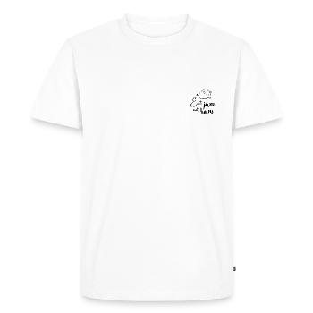Eat Jam Not Ham - Men's Premium Organic T-Shirt - white - Front - Nico (187cm)