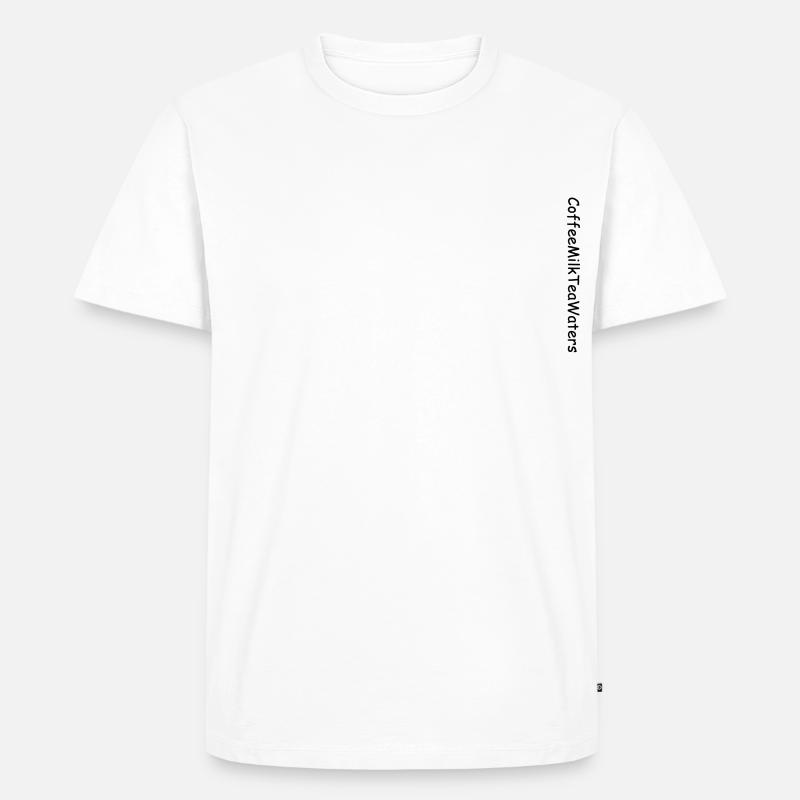 KaffeeMilchTeeWasser - Männer Premium Bio T-Shirt - Weiß