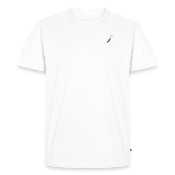 grey heron - Men's Premium Organic T-Shirt - white - Front - Nico (187cm)