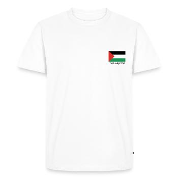 FREE PALESTINE - Men's Premium Organic T-Shirt - white - Front - Nico (187cm)