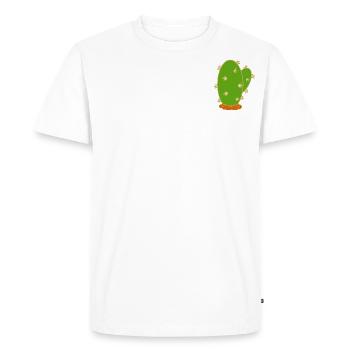 Cactus N°7 - Men's Premium Organic T-Shirt - white - Front - Nico (187cm)