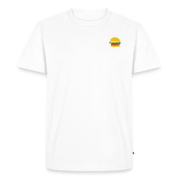 Burger Graphisme / Design / Illustration - T-shirt Premium bio Homme - blanc - Devant - Nico (187cm)