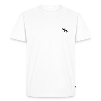 Professor Mauz - Men's Premium Organic T-Shirt - white - Front - Nico (187cm)