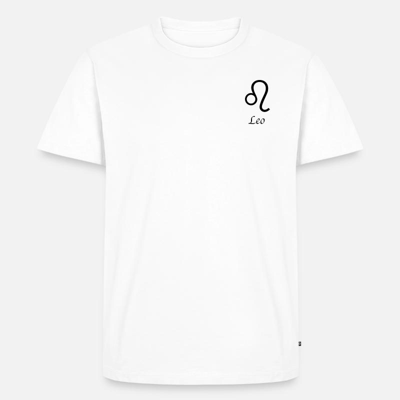 Sternzeichen Löwe - Leo - Männer Premium Bio T-Shirt - Weiß