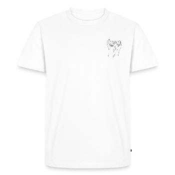 garde le petit doigt - T-shirt Premium bio Homme - blanc - Devant - Nico (187cm)