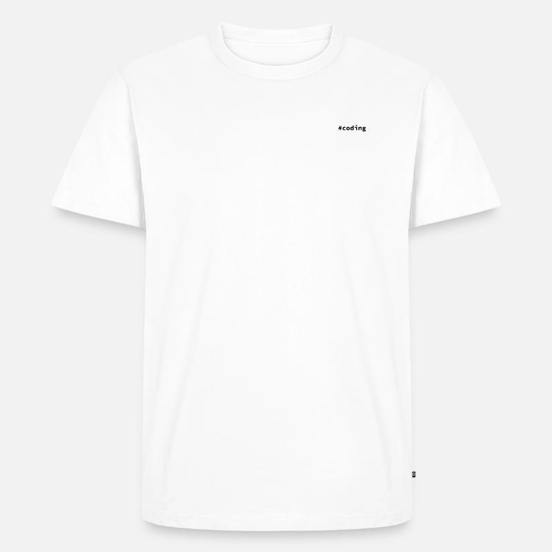 #coding Life Black - Männer Premium Bio T-Shirt - Weiß