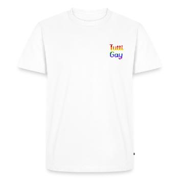 tutti gay rainbow - Männer Premium Bio T-Shirt - Weiß - Vorne - Nico (187cm)