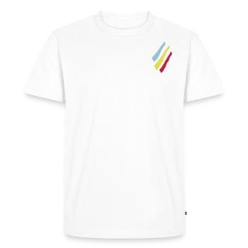 Stripes Colors VECTOR - Men's Premium Organic T-Shirt - white - Front - Nico (187cm)