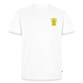 GILET JAUNE - T-shirt Premium bio Homme - blanc - Devant - Nico (187cm)