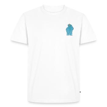 5 Rue Sésame Macaron Grignote petit - T-shirt Premium bio Homme - blanc - Devant - Nico (187cm)