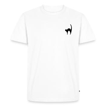 Black Cat - T-shirt Premium bio Homme - blanc - Devant - Nico (187cm)