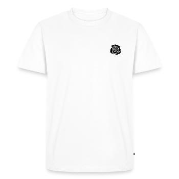 Rose noire - T-shirt Premium bio Homme - blanc - Devant - Nico (187cm)