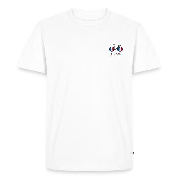 Bicyclette France - T-shirt Premium bio Homme - blanc - Devant - Nico (187cm)