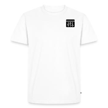Icône Mischpult DJ Mixer Fader Console Symbole - T-shirt Premium bio Homme - blanc - Devant - Nico (187cm)