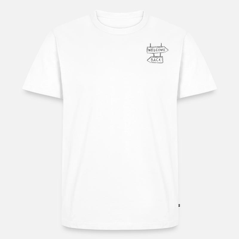 Welcome Back - Männer Premium Bio T-Shirt - Weiß
